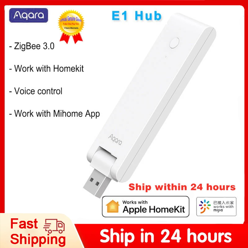 Smart Home Xiaomi Hub - Aqara-Passerelle intelligente Zigbee, port USB, mini