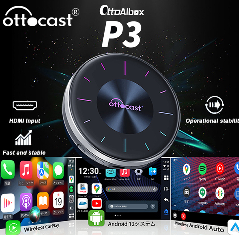 Smart Home Orvibo - OTTOCAST P3 CarPlay AI Box Adaptateur