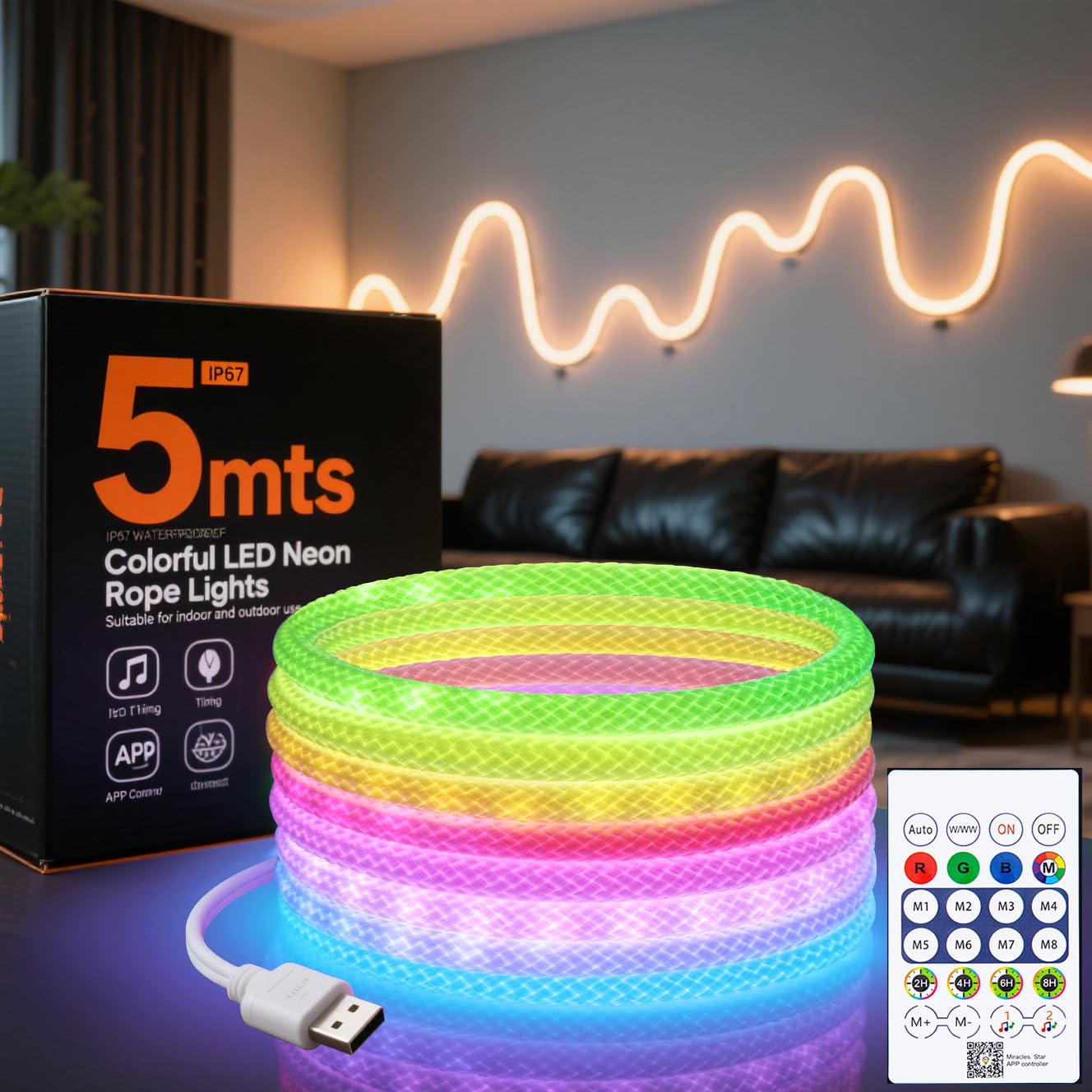 Bande lumineuse LED néon RGBIC - Smart Home Llm avis et prix